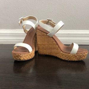 Kate Spade white wedges